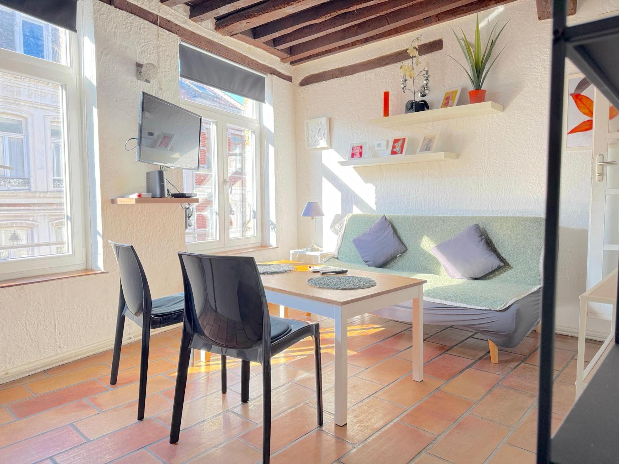 Charme Vieux Lille Apartment 1 Chambre 24H24H Access Luaran gambar
