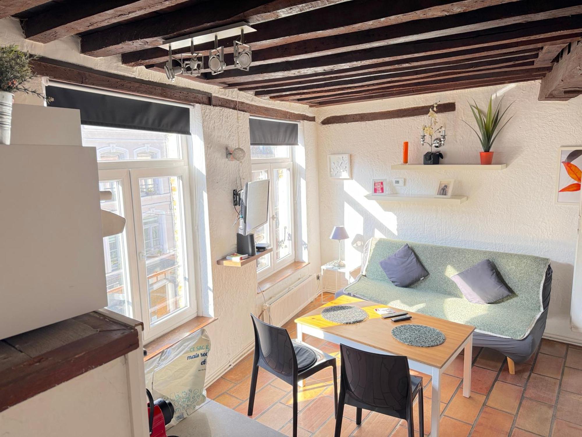 Charme Vieux Lille Apartment 1 Chambre 24H24H Access Luaran gambar